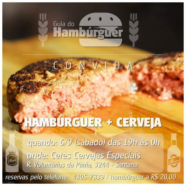 Hambúrguer + Cerveja - Ceres Cervejas Especiais