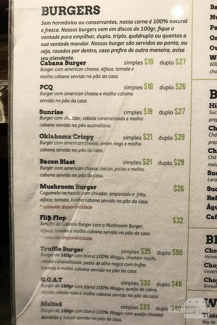 Burgers - Cabana Burger