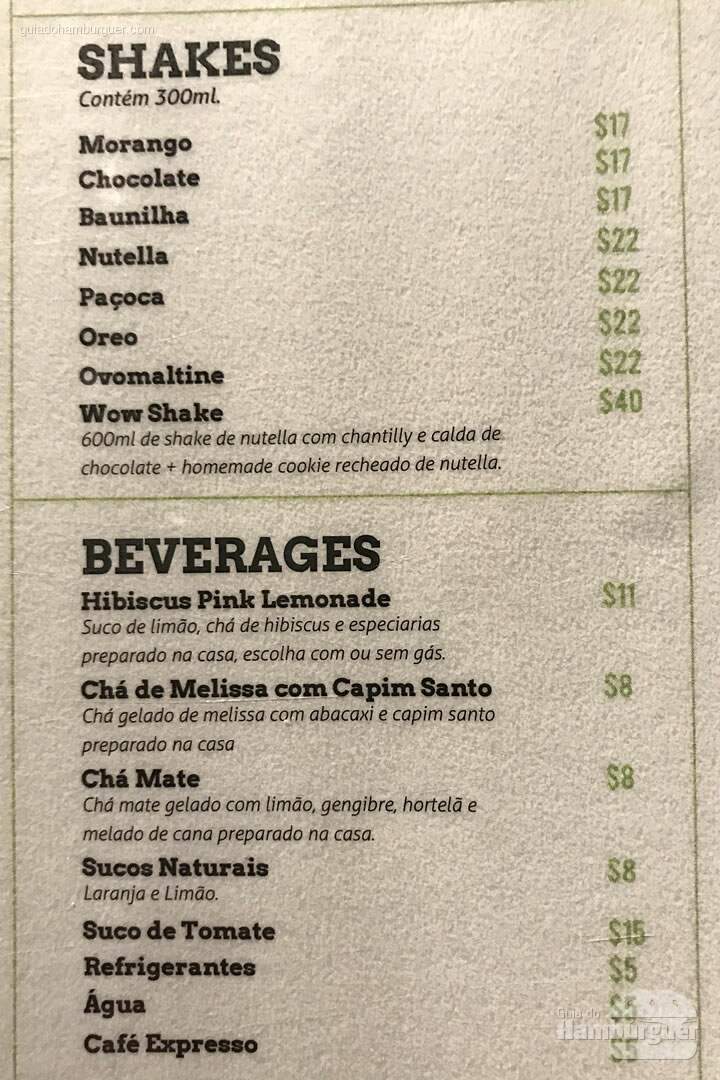 Bebidas - Cabana Burger